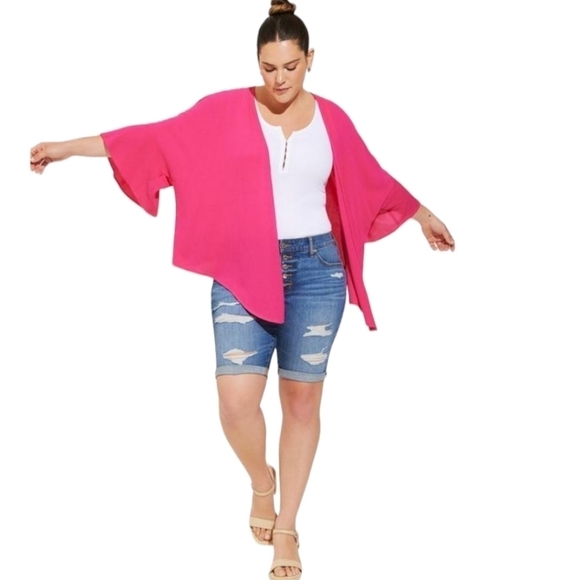 NWT Torrid Gauze Tie Front Crop Kimono Size 5X - Picture 5 of 5